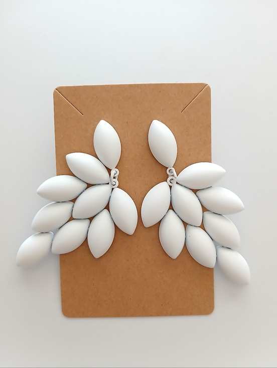 Fashion Jewelry Jewelry - Fashion Jewelry White Leaf Cluster Drop Earrings - Women Jewelry